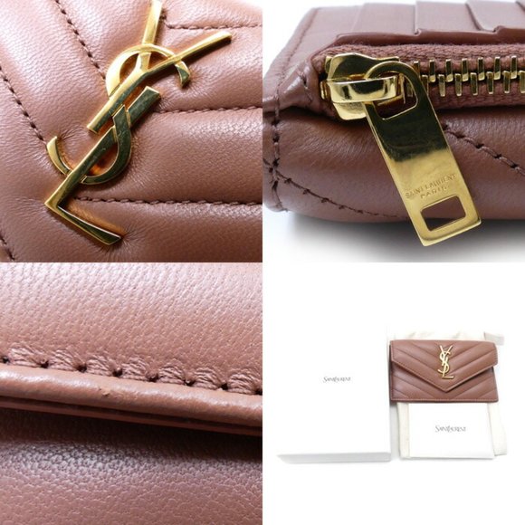 SAINT LAURENT Cassandra Fragment Flap Card Case BARELY PINK 612808AA45922 Wom... - Picture 6 of 6